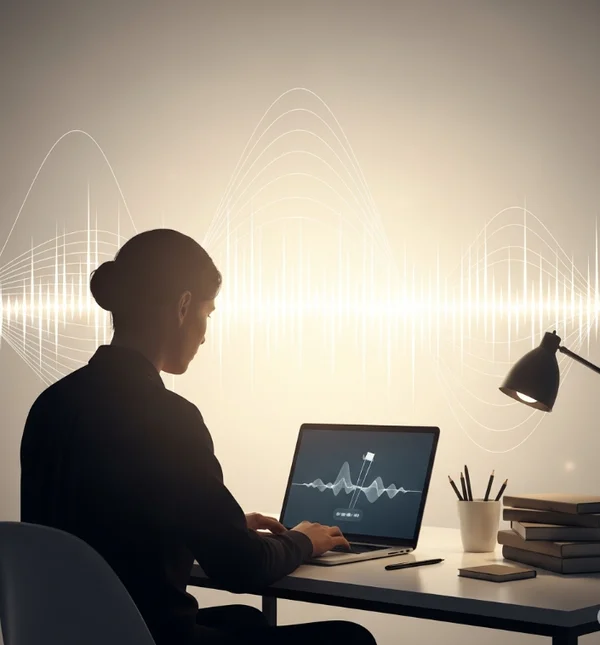 Une personne utilisant un métronome en ligne pour la concentration et la productivité