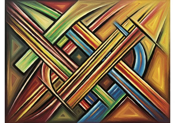 Một hình minh họa trừu tượng về các mẫu nhịp đan xen tượng trưng cho