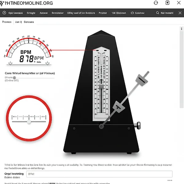 metronomeonline.org 인터페이스에서 BPM 컨트롤 설정
