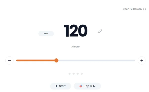 Online metronome interface for building rhythm foundation