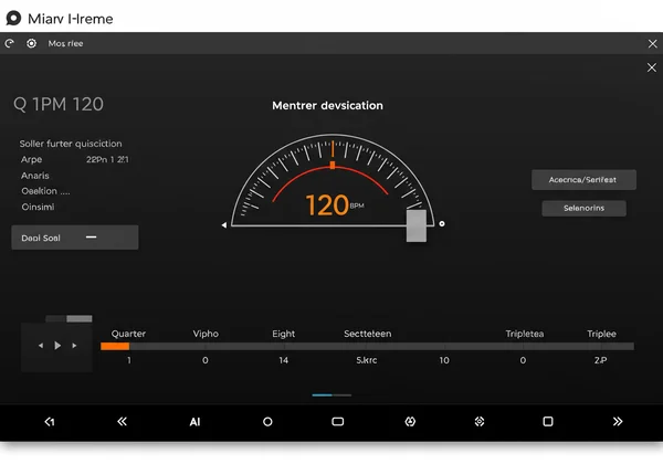 Screenshot of an online metronome with subdivision controls.