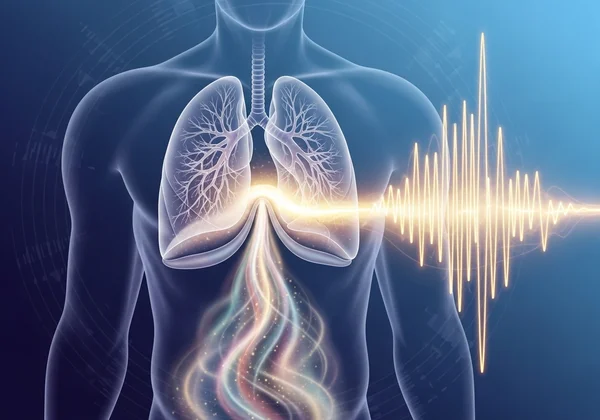 Controlled breathing for sustained notes with rhythm