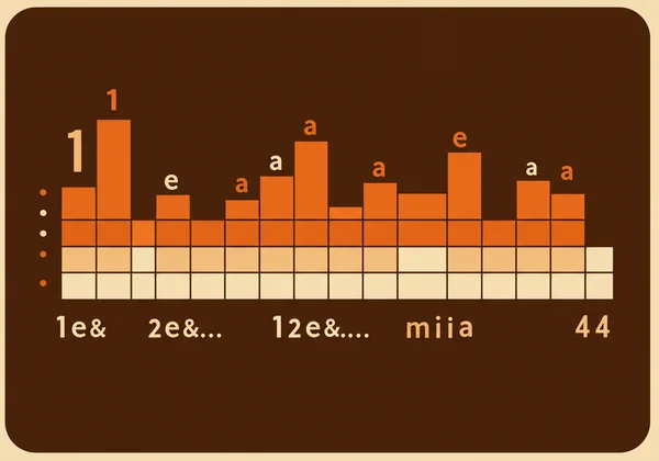 Abstract visual of a 16th-note funk rhythm grid.