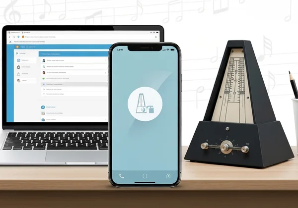 Three types of metronomes: online, mobile app.